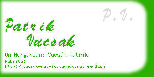 patrik vucsak business card